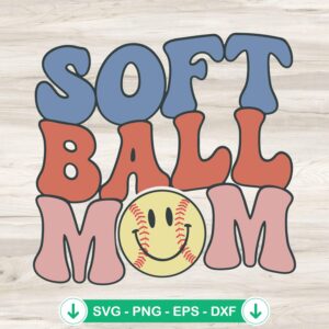 Softball Mom svg file for Cricut, cutting file for DIY projects