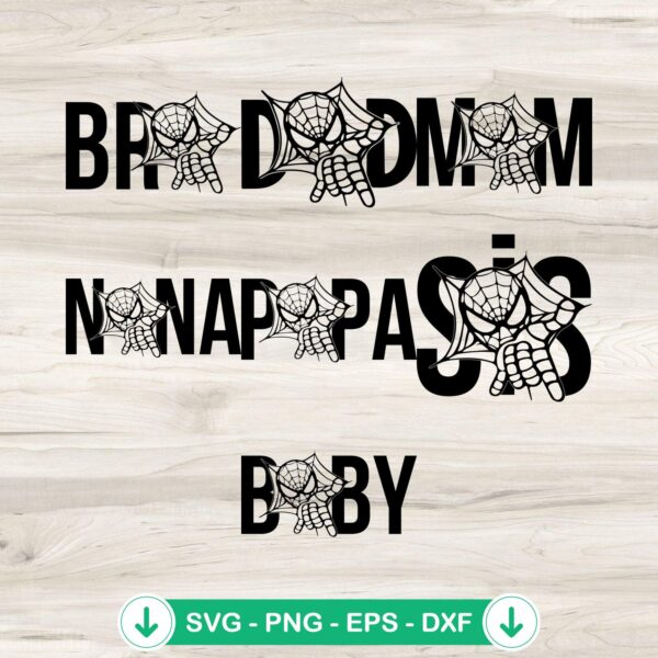 Spiderman Family Bundle SVG file, cricut svg, cutting file