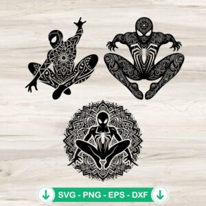 Spiderman Mandala SVG file for Cricut cutting machine