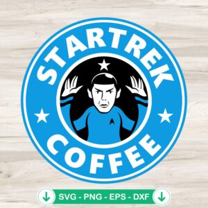 Star Trek Coffee SVG file for Cricut and cutting machines