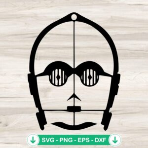 C3PO Silhouette SVG file for Cricut cutting machine