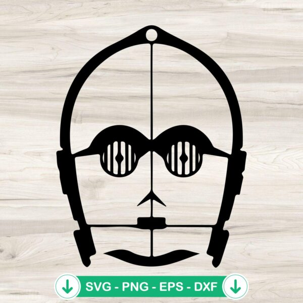 C3PO Silhouette SVG file for Cricut cutting machine