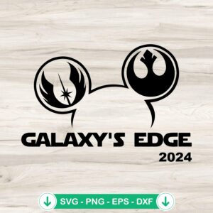 Star Wars Land Jedi Mickey Ears SVG file for cutting machines