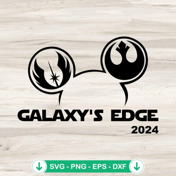 Star Wars Land Jedi Mickey Ears SVG file for cutting machines