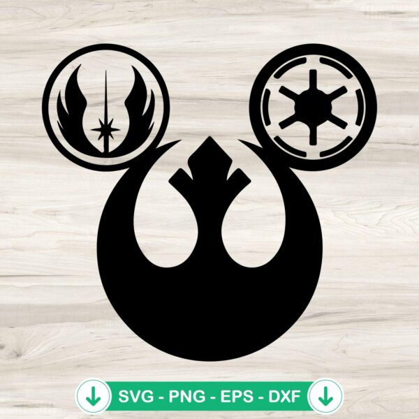 Star Wars Republic Rebels SVG file for Cricut cutting machine