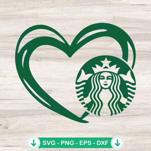 Starbucks Heart SVG file, cricut svg cutting file