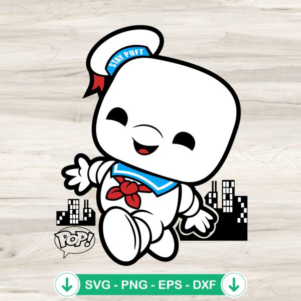 Stay Puft Marshmallow Man SVG file for Cricut cutting machine
