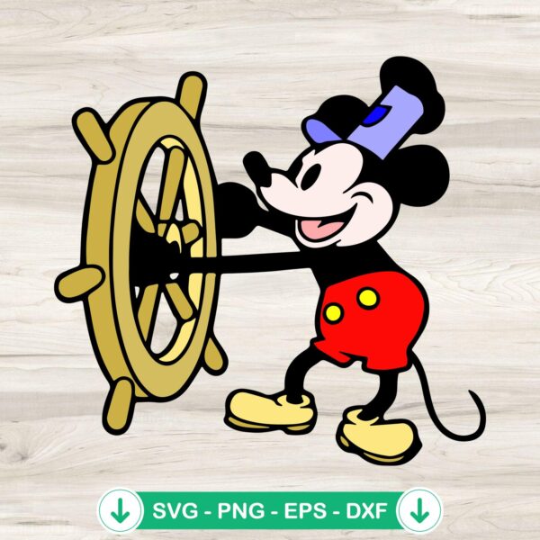 Steamboat Willie SVG file, Cricut SVG cut file