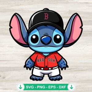 Stitch Boston Red Sox baseball svg file cutting file