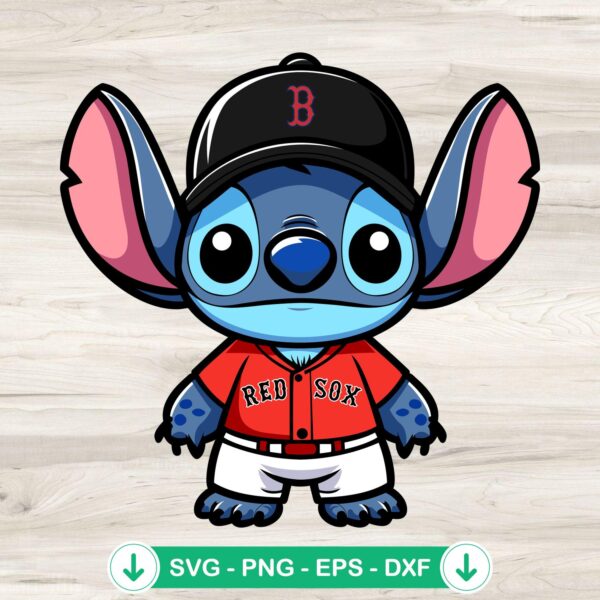 Stitch Boston Red Sox baseball svg file cutting file