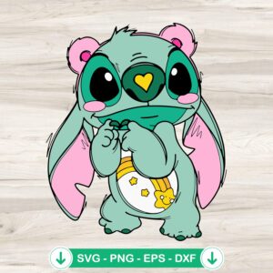 Stitch Care Bears Wish Bear SVG file for cutting machine