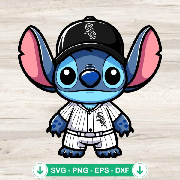 Stitch Chicago White Sox baseball svg file for cutting machines