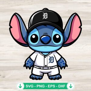 Stitch Detroit Tigers Baseball SVG file for cutting machines