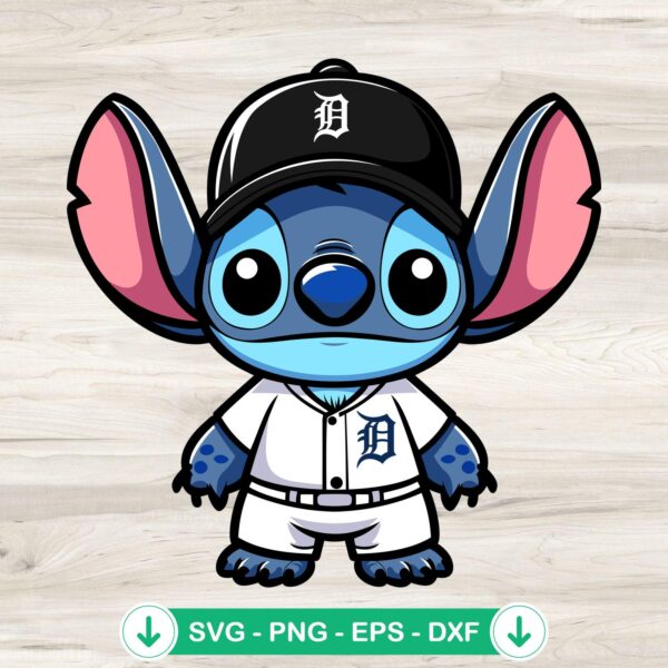 Stitch Detroit Tigers Baseball SVG file for cutting machines