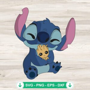 Stitch Groot SVG file for Cricut cutting machine projects