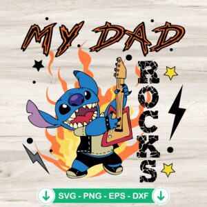 Stitch My Dad Rocks SVG file for cutting machines, cricut svg