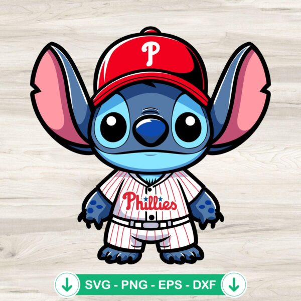 Philadelphia Phillies baseball SVG file for Cricut cutting machine