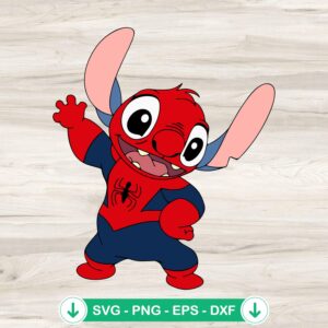 Stitch Spiderman SVG file for Cricut and cutting machine