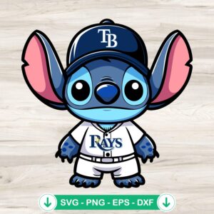 Stitch Tampa Bay Rays Baseball SVG file for cutting machine