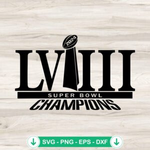 Super Bowl Champions 2024 svg file for cricut cutting machine