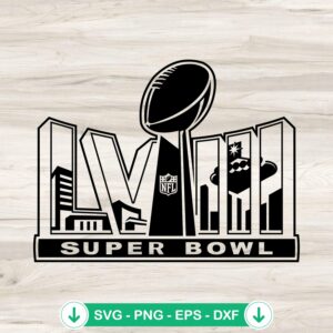 Super Bowl LVIII SVG file for cutting machines, NFL theme