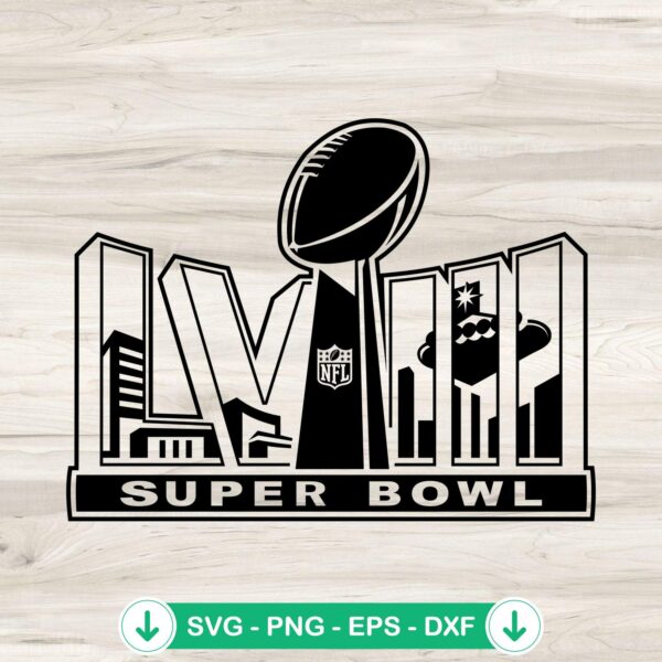 Super Bowl LVIII SVG file for cutting machines, NFL theme