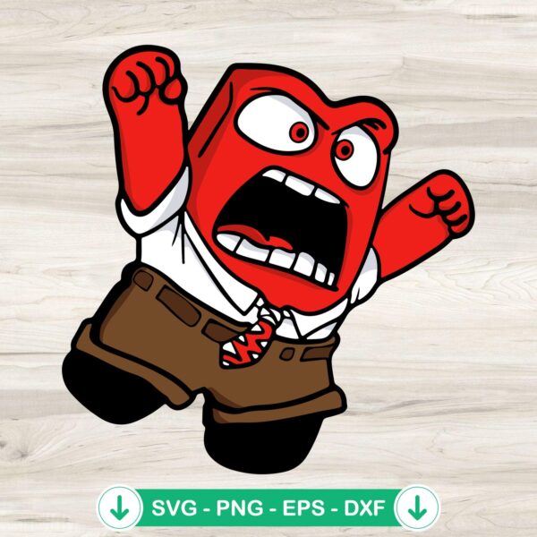 Super Mario Anger Inside Out svg file, cutting file for crafts