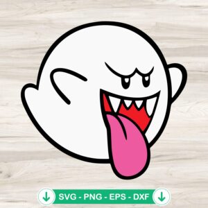 Super Mario Boo Ghost SVG file for Cricut cutting machine
