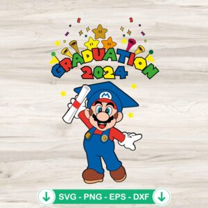 Super Mario Graduation Cap SVG cutting file for Cricut