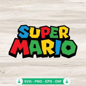 Super Mario Logo SVG file for Cricut cutting machine