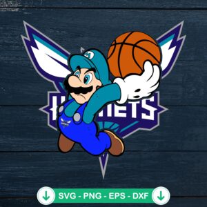 Super Mario NBA Charlotte Hornets SVG file for cutting machines