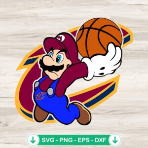 Cleveland Cavaliers Super Mario SVG file for cutting machine