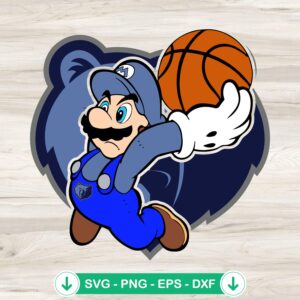 Super Mario NBA Memphis Grizzlies SVG file for cutting machines