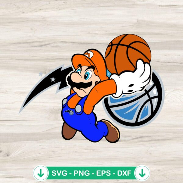 Orlando Magic Super Mario svg file cutting file for cricut
