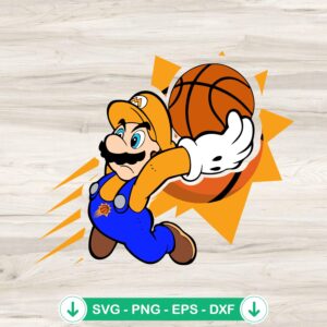 Super Mario NBA Phoenix Suns SVG file for cutting machine