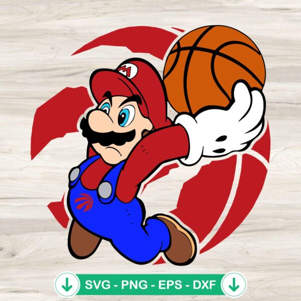 Super Mario Toronto Raptors SVG file for cutting machine