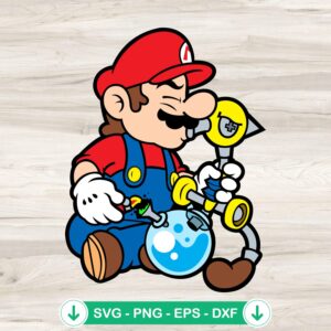 Super Mario Smoking Weed SVG file for Cricut cutting machine