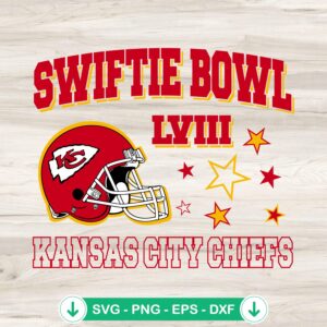 Swiftie Bowl LVIII SVG file for Kansas City Chiefs Super Bowl cut file