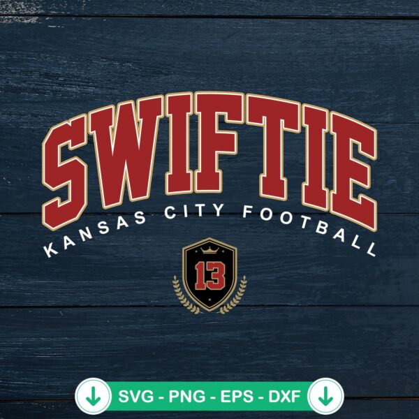 Swiftie Kansas City Football SVG file for Cricut cutting
