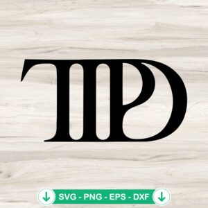 TPD SVG logo for The Tortured Poets Department - cricut svg cutting file