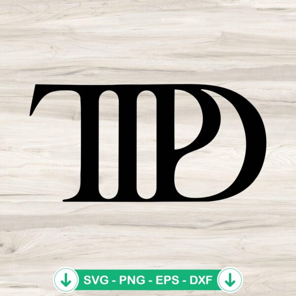 TPD SVG logo for The Tortured Poets Department - cricut svg cutting file
