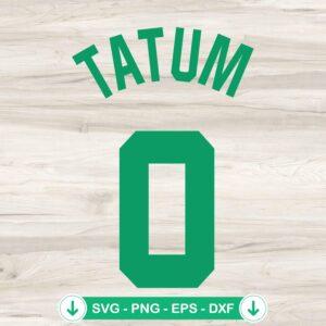 Tatum 0 Celtics SVG file, cricut svg cut file