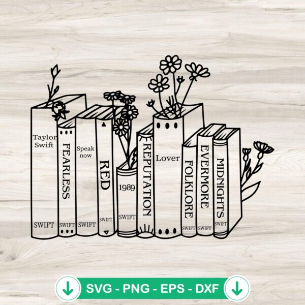 Taylor Albums As Books svg file for Cricut and cutting machines
