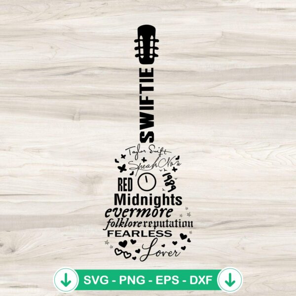 Taylor Swift guitar svg file for Cricut cutting machine