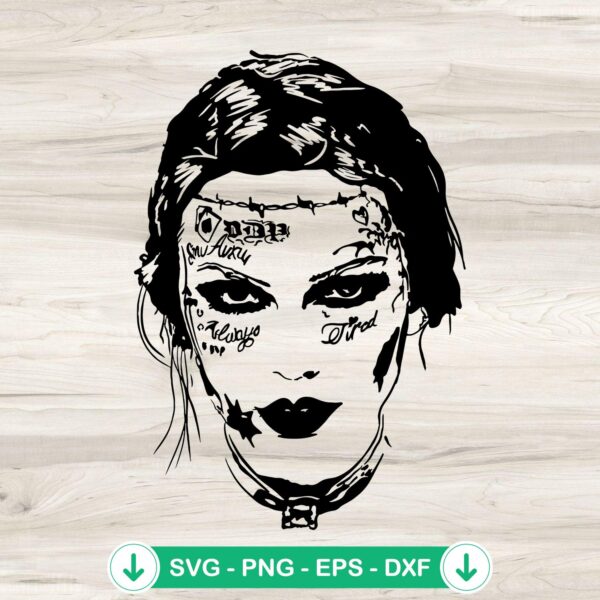 Taylor Swift Post Malone tattoos svg file for cricut cutting