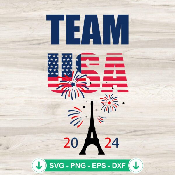 Team USA 2024 Olympics SVG file for cricut cutting machine