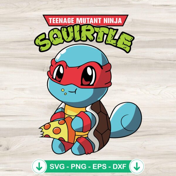 Teenage Mutant Ninja Squirtle SVG file for cricut cutting machine