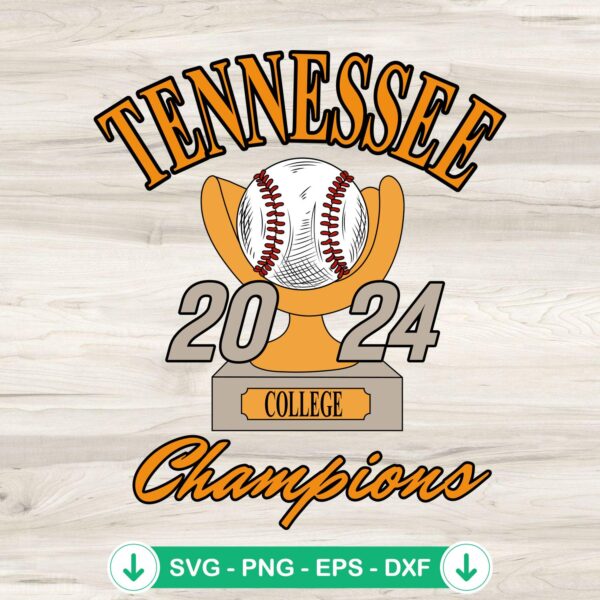 Tennessee Baseball 2024 SVG file for Cricut cutting machine