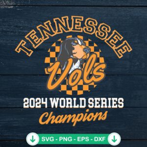 Tennessee Vols 2024 World Series Champions svg file for cricut