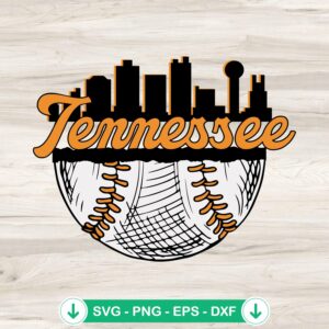Tennessee Vols Baseball Skyline SVG cut file for cricut